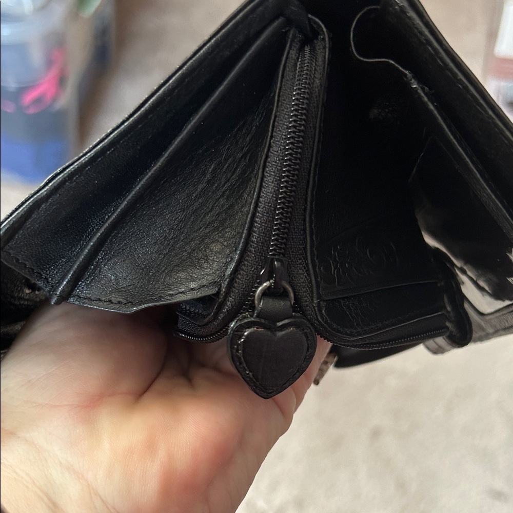 Brighton Leather Black Crocodile-Patterned Clutch in EUC - Picture 8 of 11